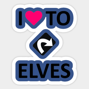 I Love to Tap Elves Sticker